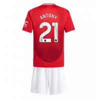 Camisa de time de futebol Manchester United Antony #21 Replicas 1º Equipamento Infantil 2024-25 Manga Curta (+ Calças curtas)